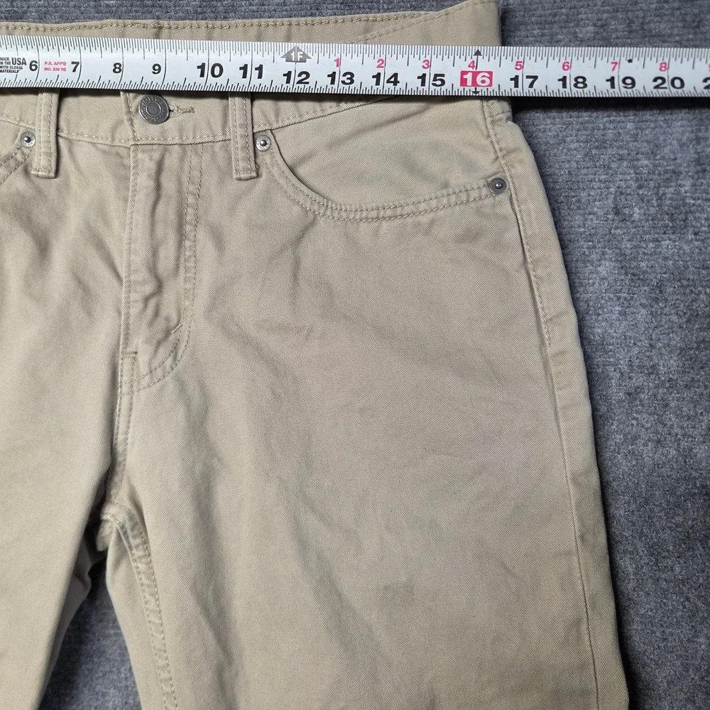 Levis 514 Mens 32x29 Straight Fit Khaki Tan Pants Cotton Twill 5 Pocket